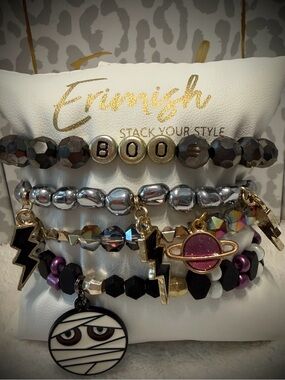 New ERIMISH Bracelets 4 Pc- Halloween - Custom Regular, Kids or Extended Size